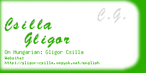 csilla gligor business card